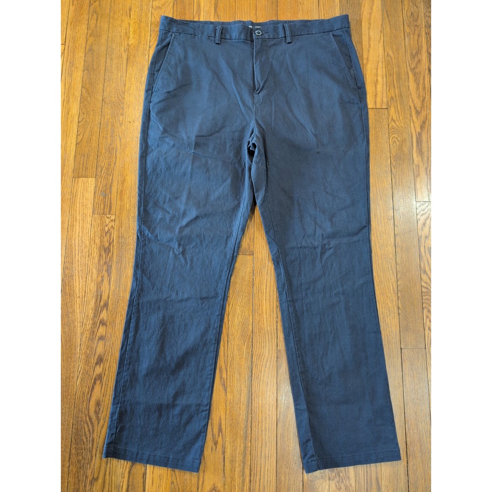 Old Navy Ultimate Straight Built In Flex Navy Blue Chino Khaki Pants Mens‎ 40x32